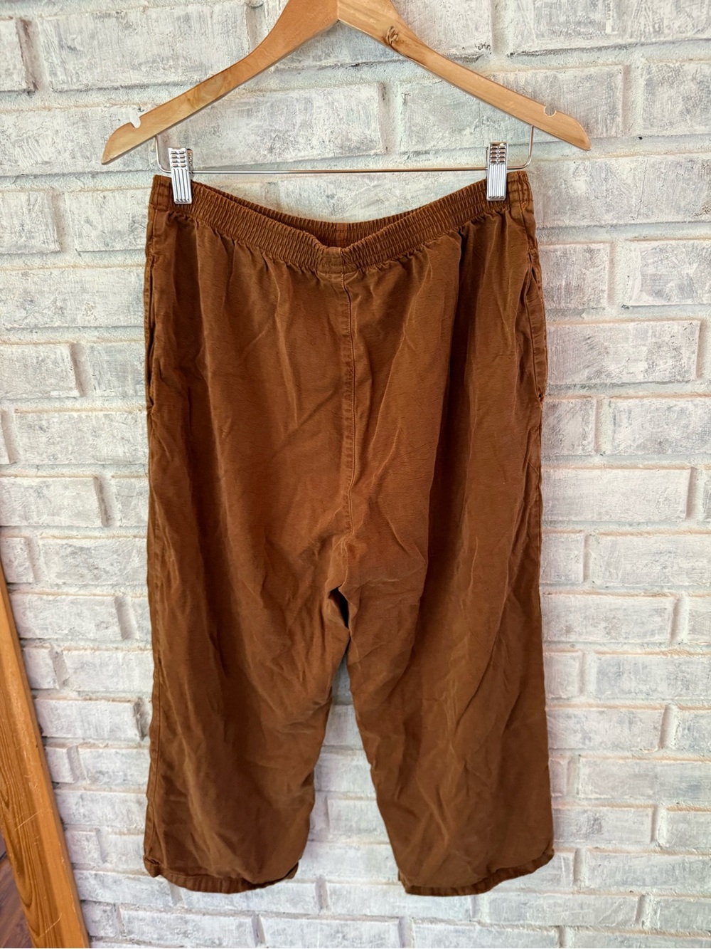 Tianello Elastic Waist Pants in Brown